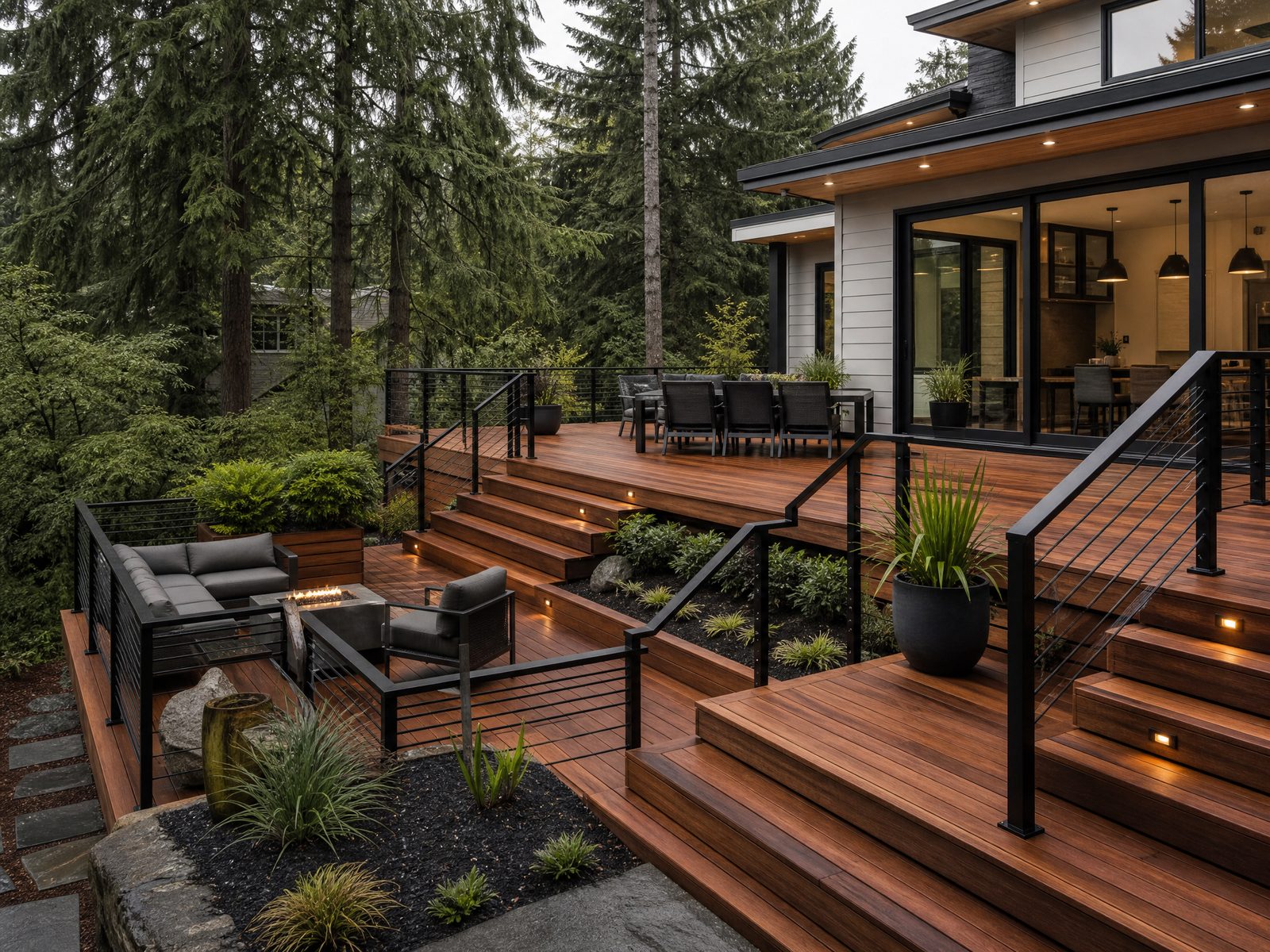 Recent deck refinishing project by DeckMasters