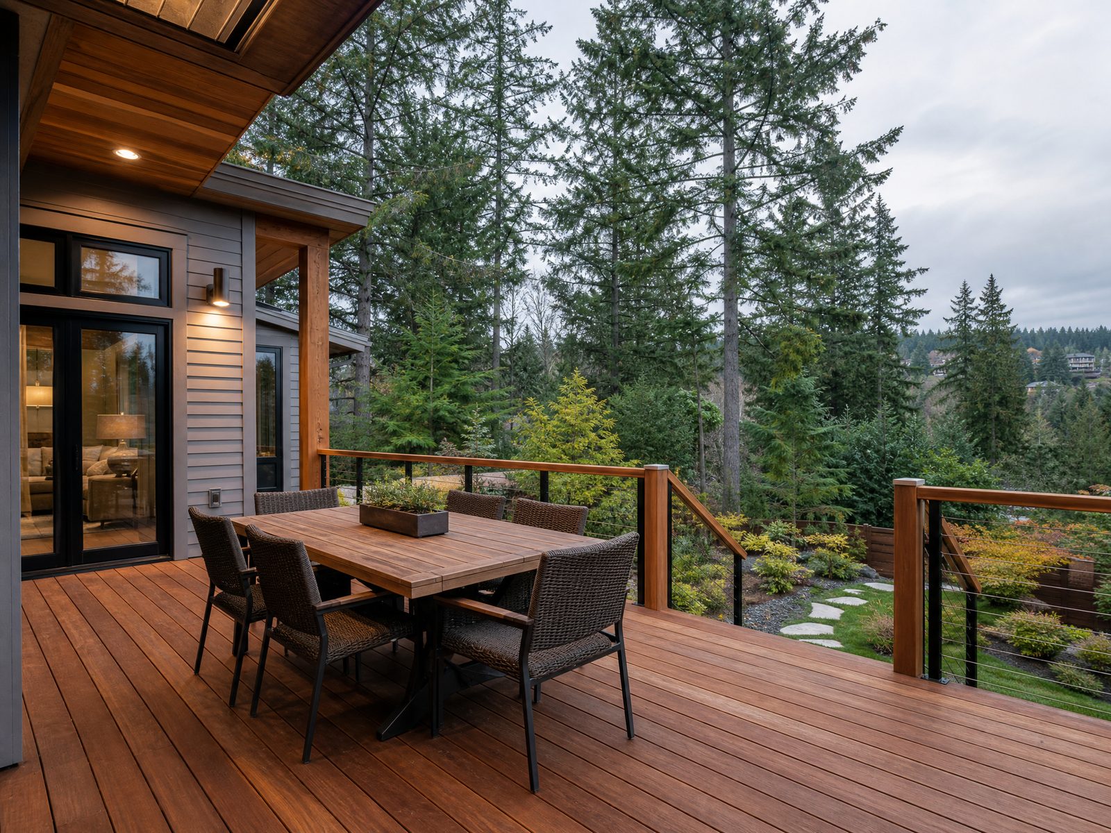 Refinished backyard deck