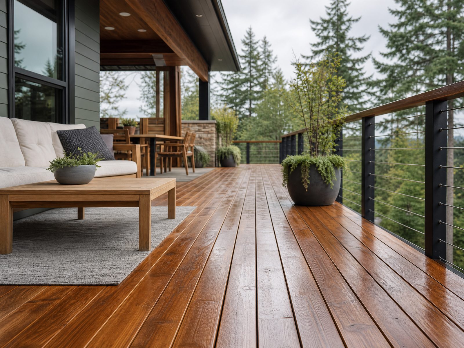 Recent deck staining project by DeckMasters